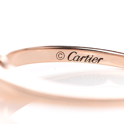 Cartier 18K Pink Gold Diamond .23ct Ballerine Solitaire Engagement Ring 46 3.75 5 of 7