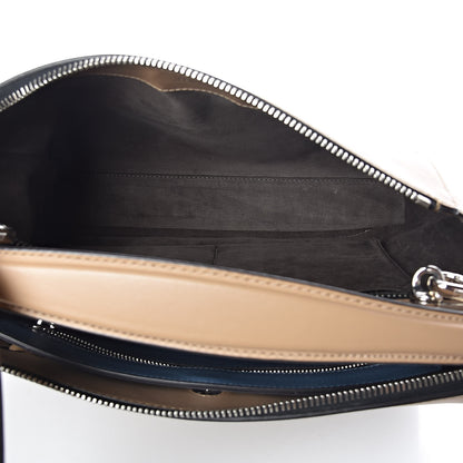 Fendi Vitello Baltico Dolce Shiny Nappa Lace Up DotCom Satchel Cuoio Ceruleo 6 of 10