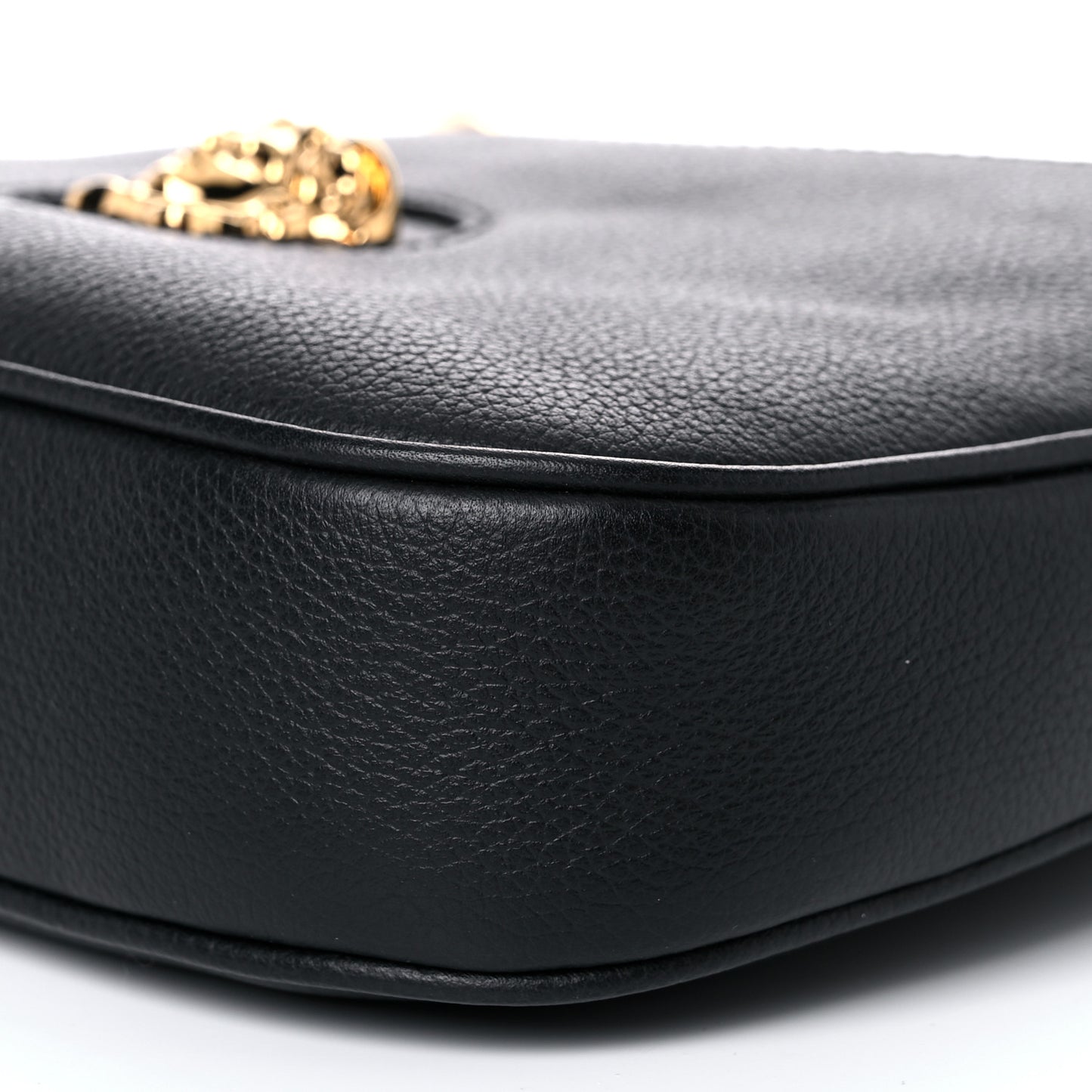 Calfskin La Medusa Small Hobo Crossbody Black