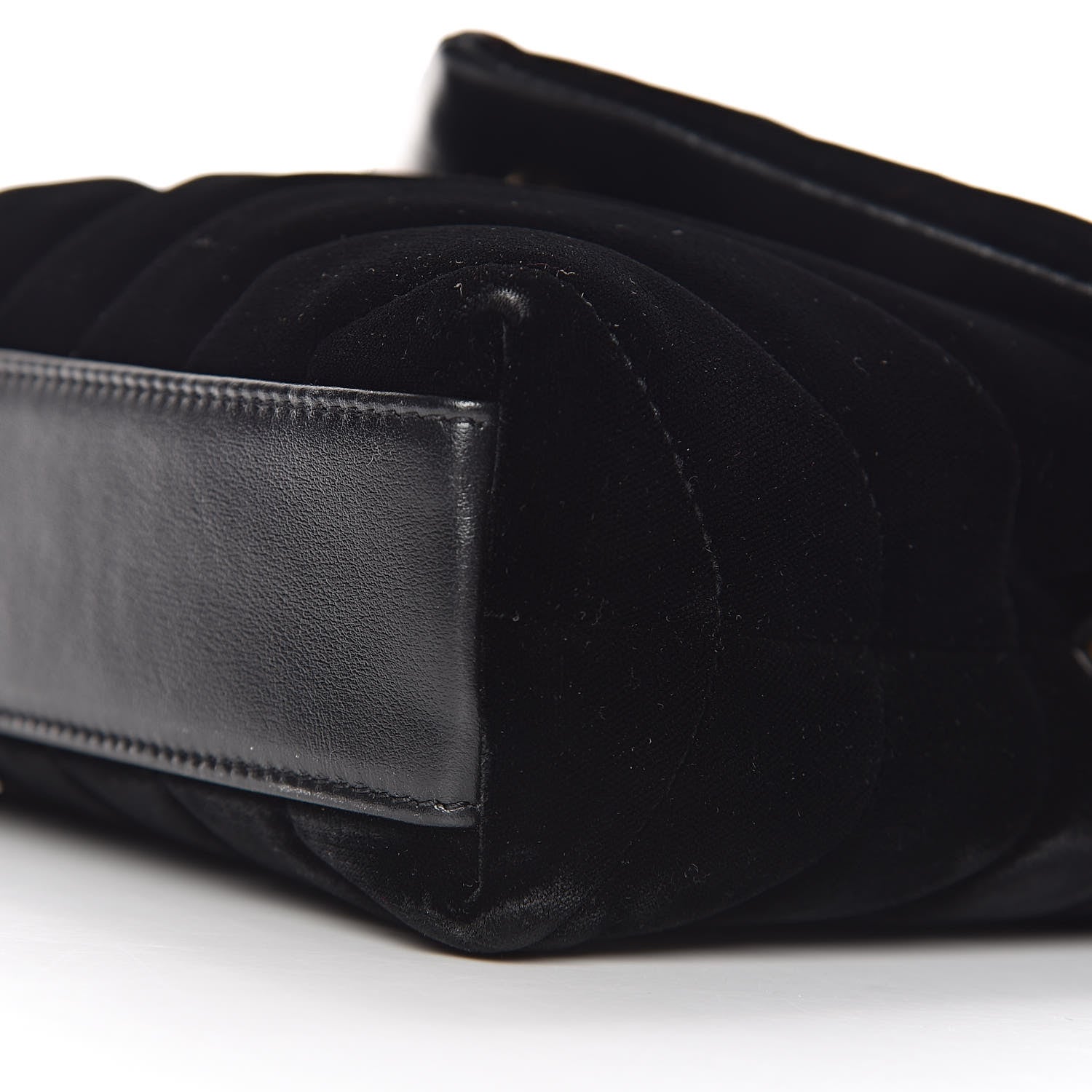 Saint Laurent Velvet Y Quilted Monogram Toy Loulou Chain Satchel French Black 11 of 12