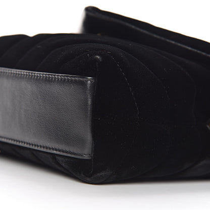 Saint Laurent Velvet Y Quilted Monogram Toy Loulou Chain Satchel French Black 11 of 12