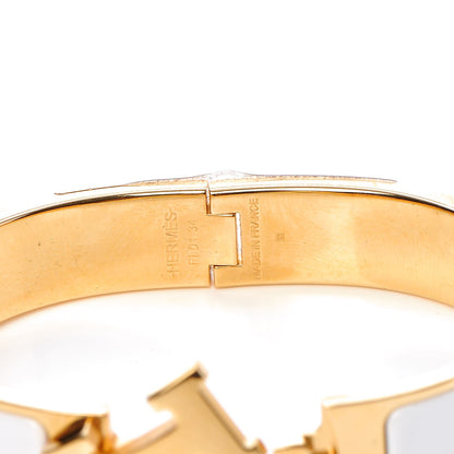 Hermes Enamel Narrow Clic Clac H Bracelet PM White 5 of 5