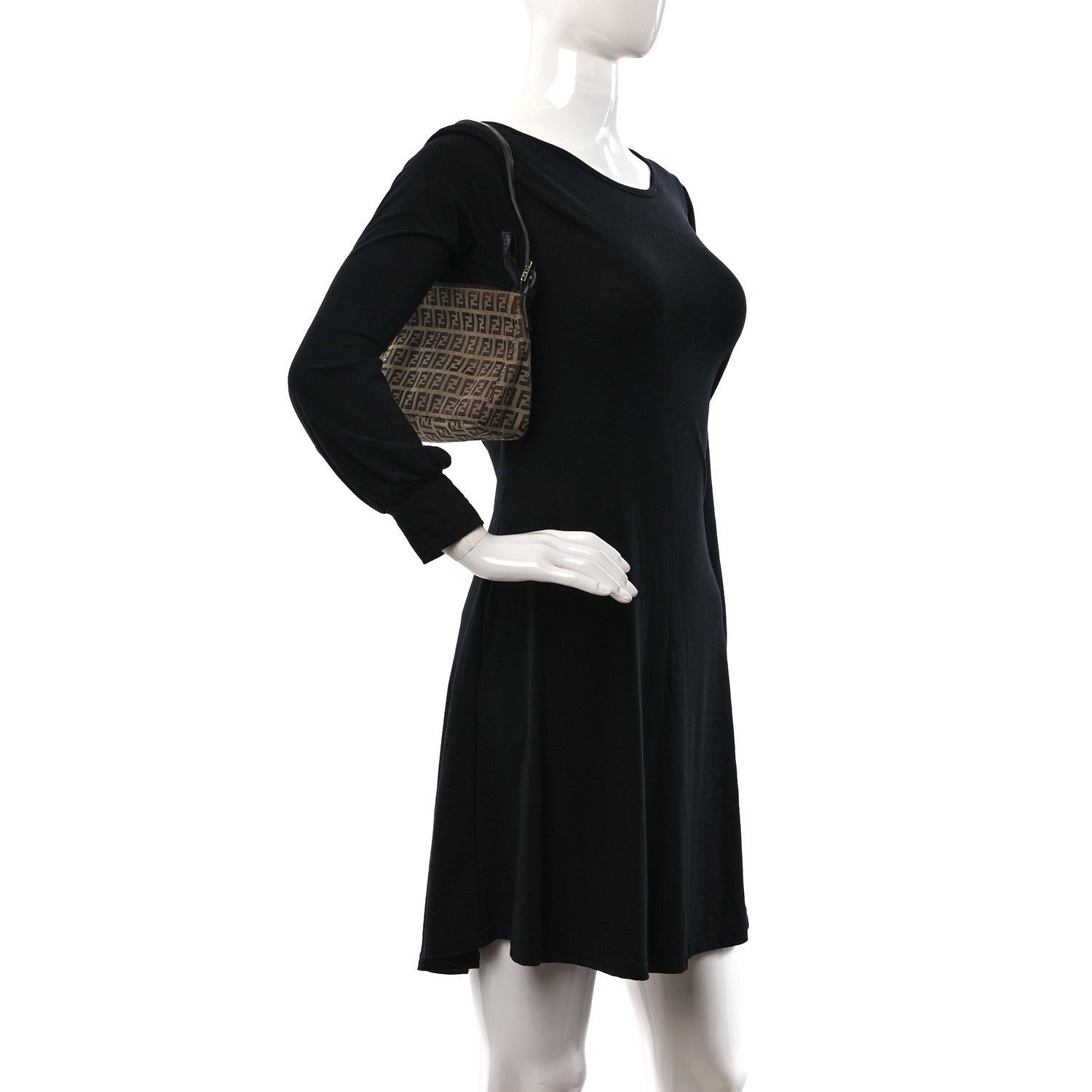 Fendi Zucchino Pochette Dark Brown 2 of 11