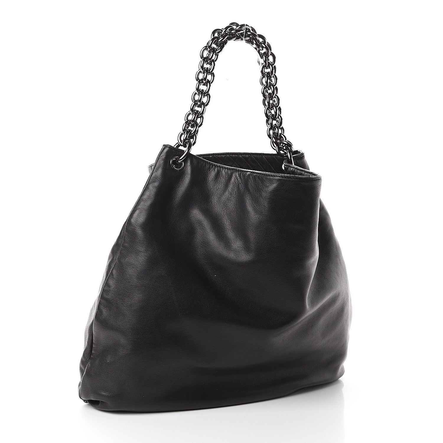 Chanel Lambskin Large Soft and Chain Hobo Black 2 of 9