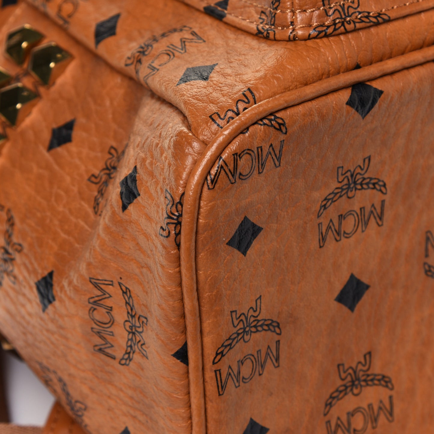 Visetos Small Side Stud Stark Backpack Cognac