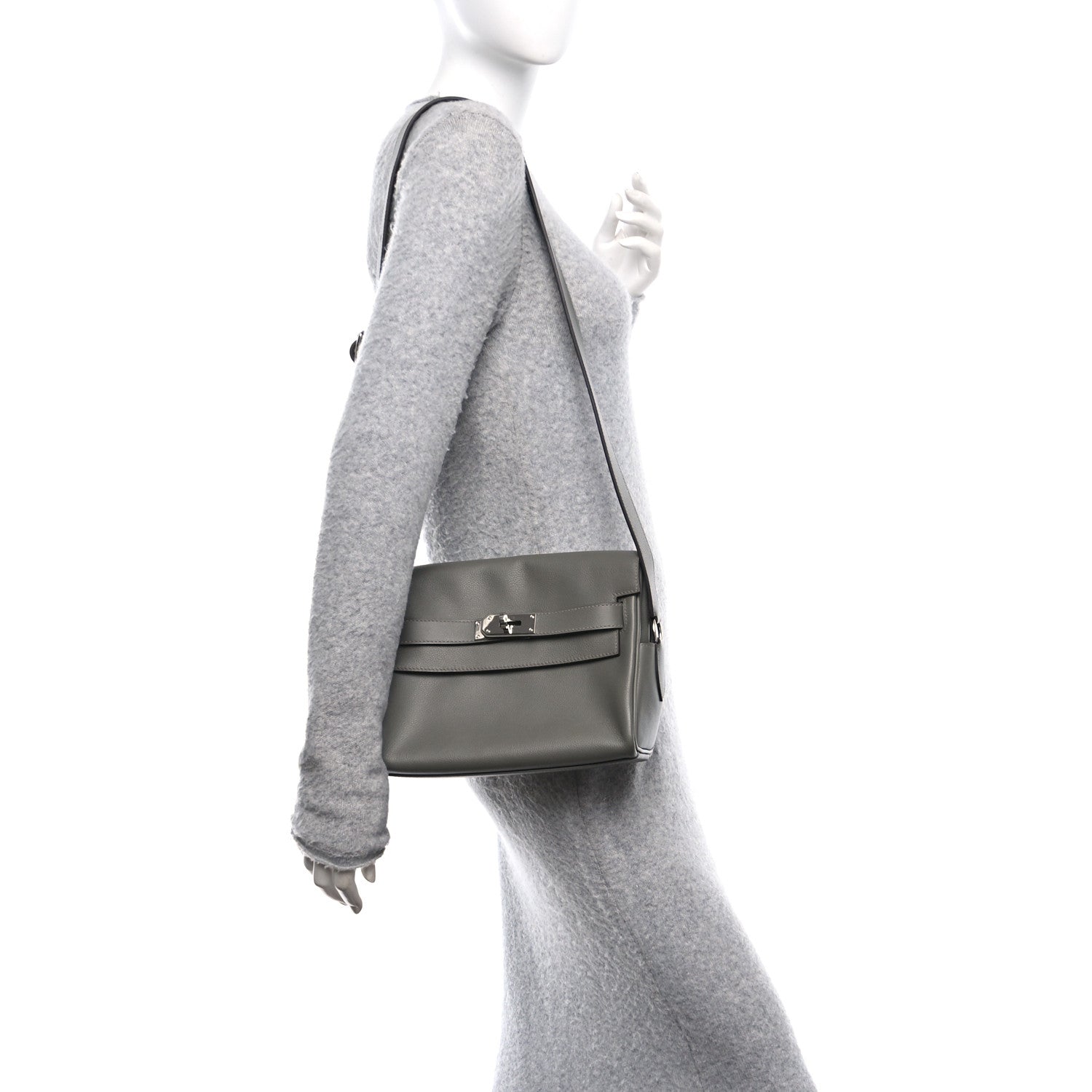 Hermes Evercolor Kelly Messenger PM Gris Meyer 2 of 11