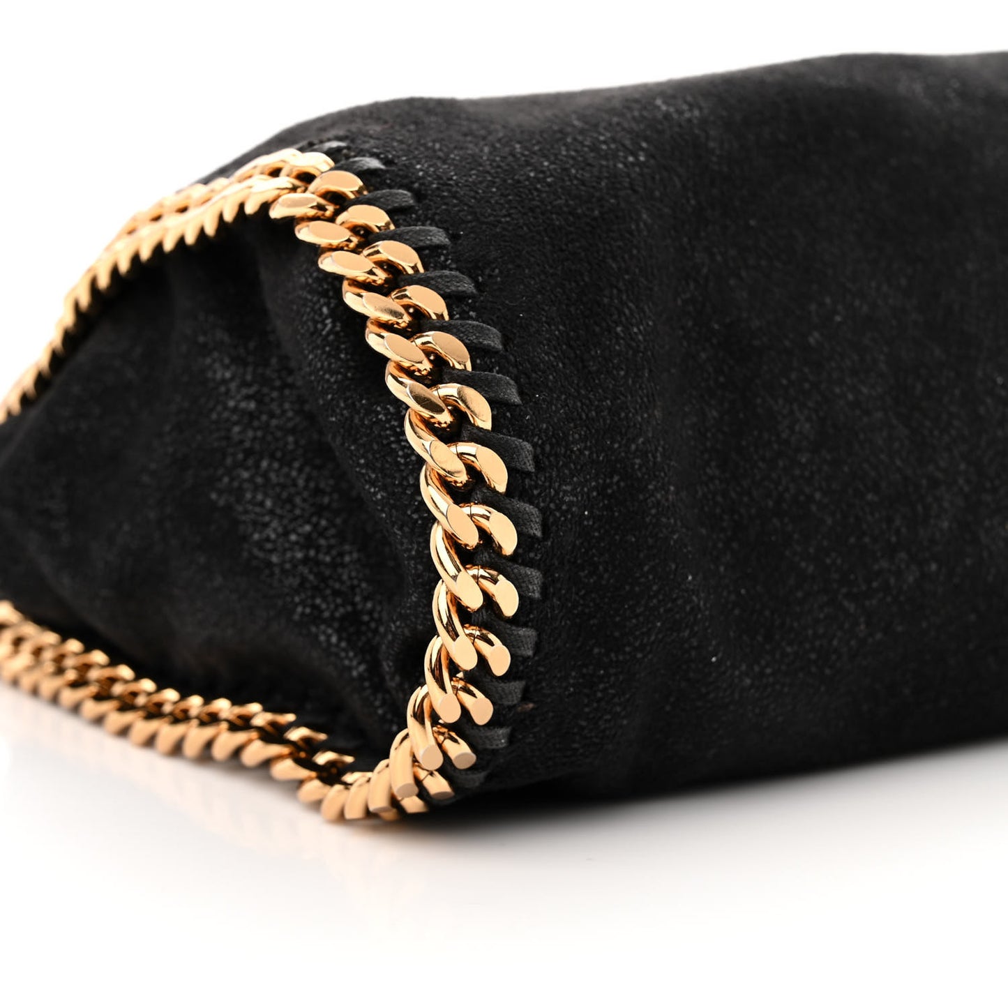 Shaggy Deer Mini Falabella Fold Over Tote Black