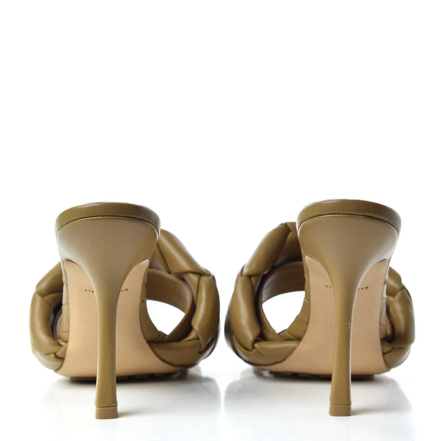 Bottega Veneta Nappa Maxi Intrecciato Lido 90mm Mule Sandals 38 Fudge 7 of 10