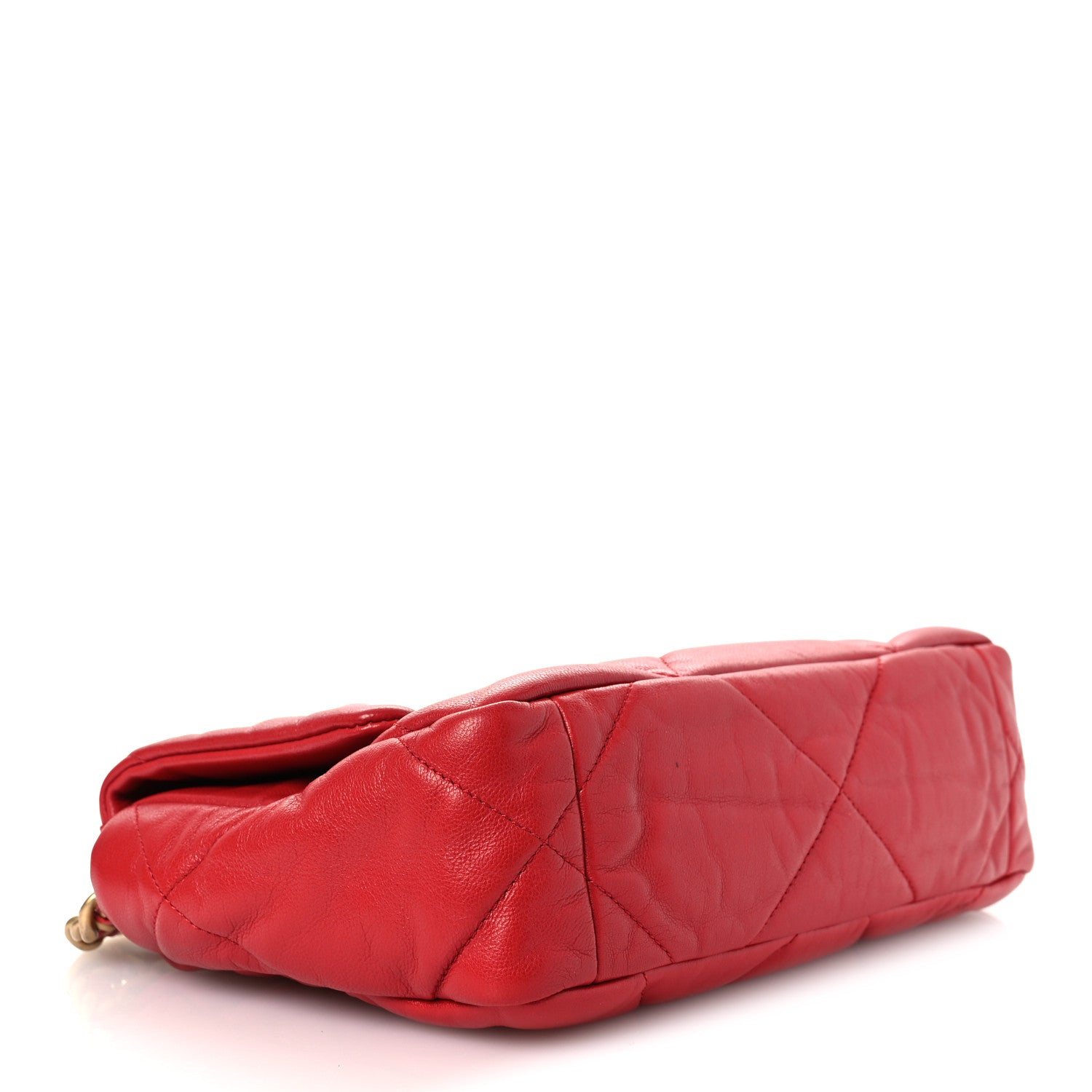 Chanel Lambskin Quilted Medium Chanel 19 Flap Red 4 of 11