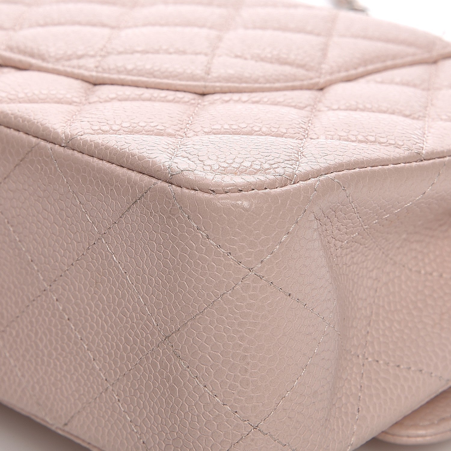 Chanel Caviar Quilted Medium Double Flap Pink 14 of 14