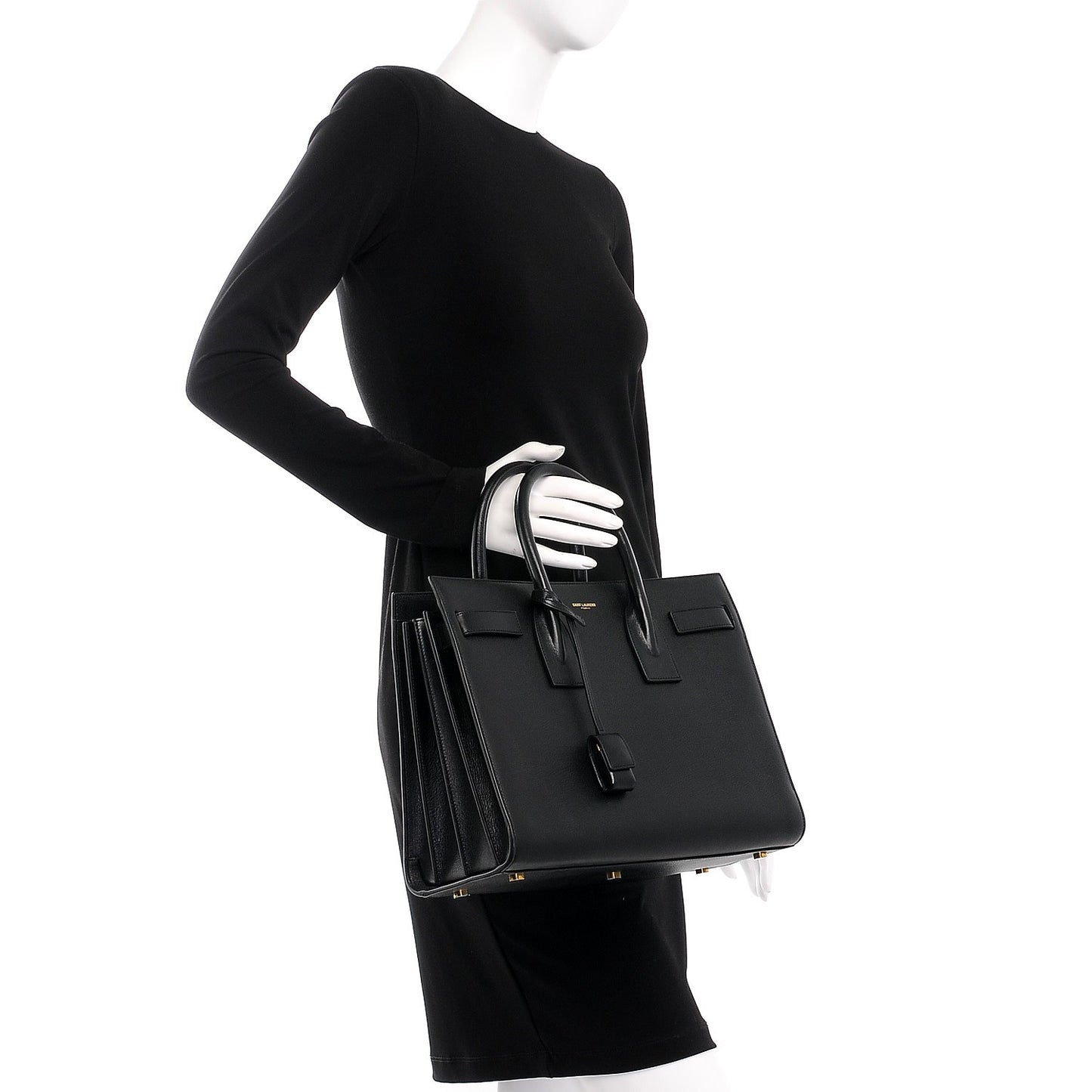 Calfskin Small Sac De Jour Black