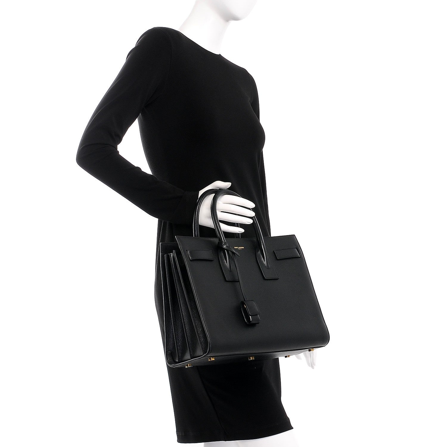 Saint Laurent Calfskin Small Sac De Jour Black 3 of 10