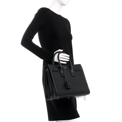 Saint Laurent Calfskin Small Sac De Jour Black 3 of 10