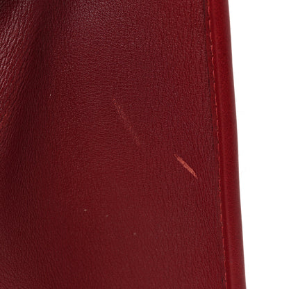Hermes Felt Barenia Feu2Dou Travel Bag Rouge Vif Rouge H 9 of 10