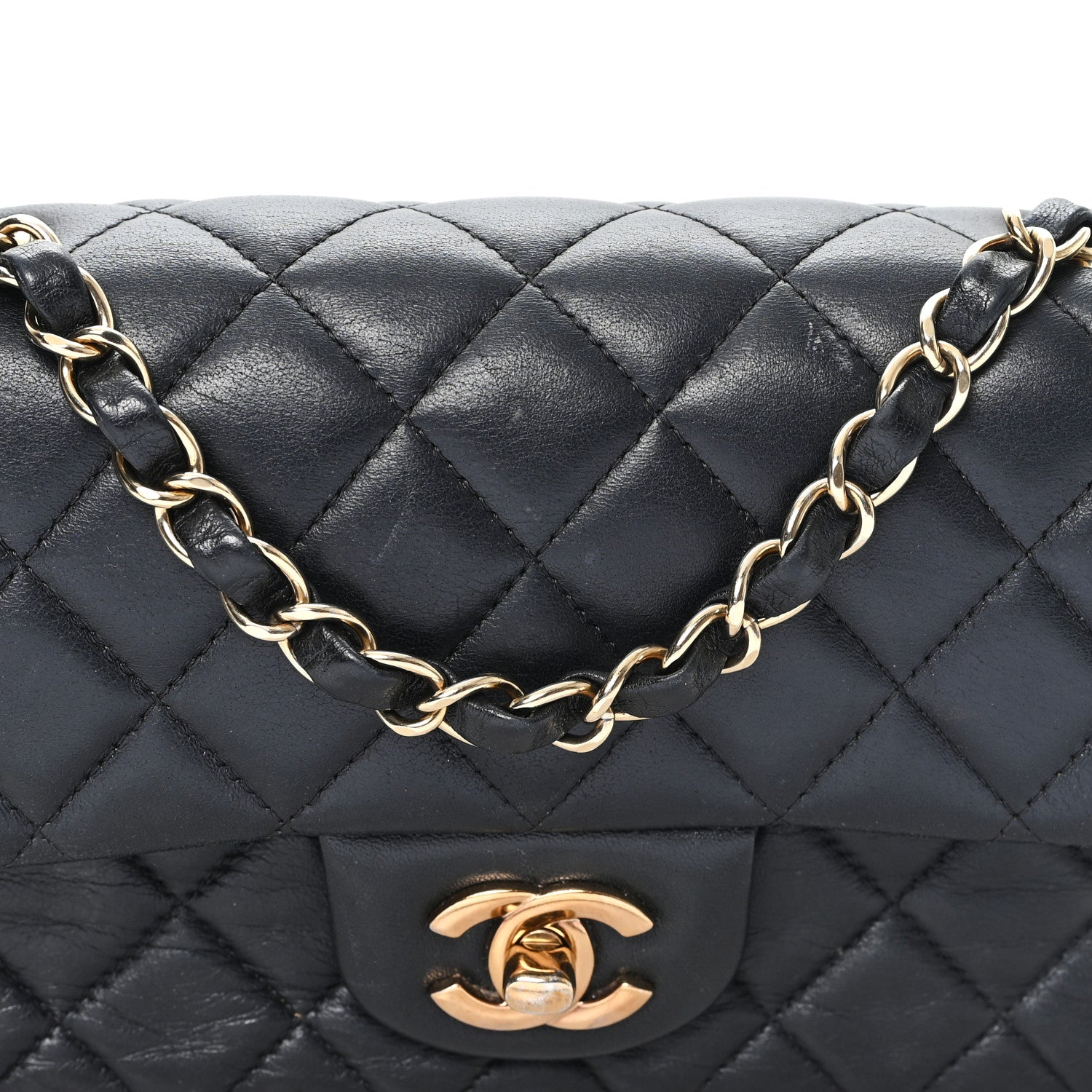 Chanel Lambskin Quilted Mini Rectangular Flap Black 8 of 11