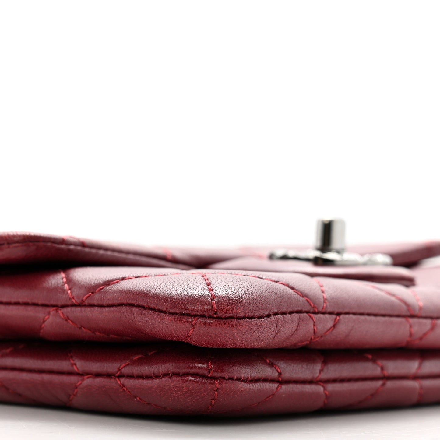 Lambskin Quilted Mini Mineral Nights Flap Crossbody Bag Dark Red