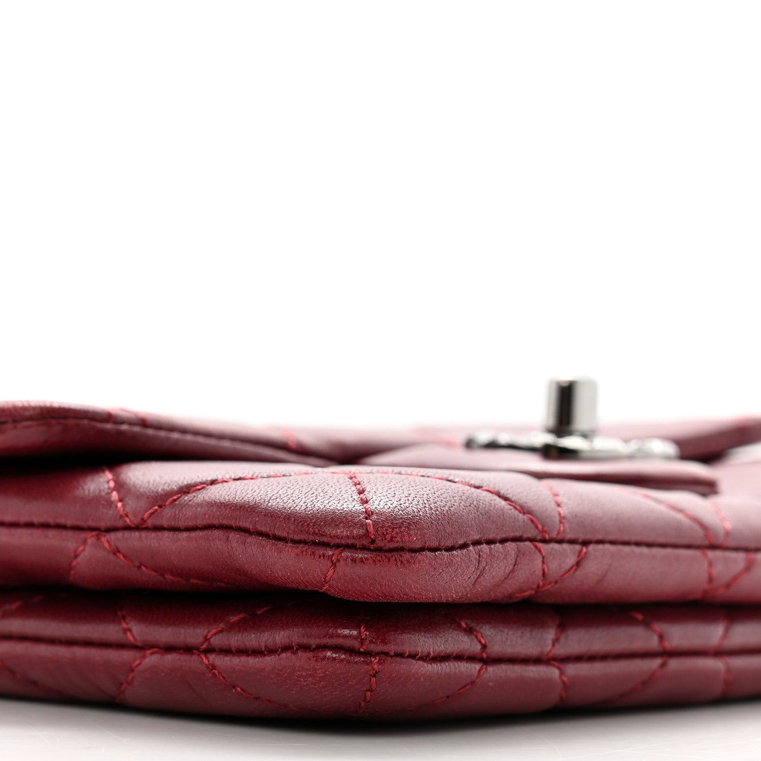 Chanel Lambskin Quilted Mini Mineral Nights Flap Crossbody Bag Dark Red 9 of 14
