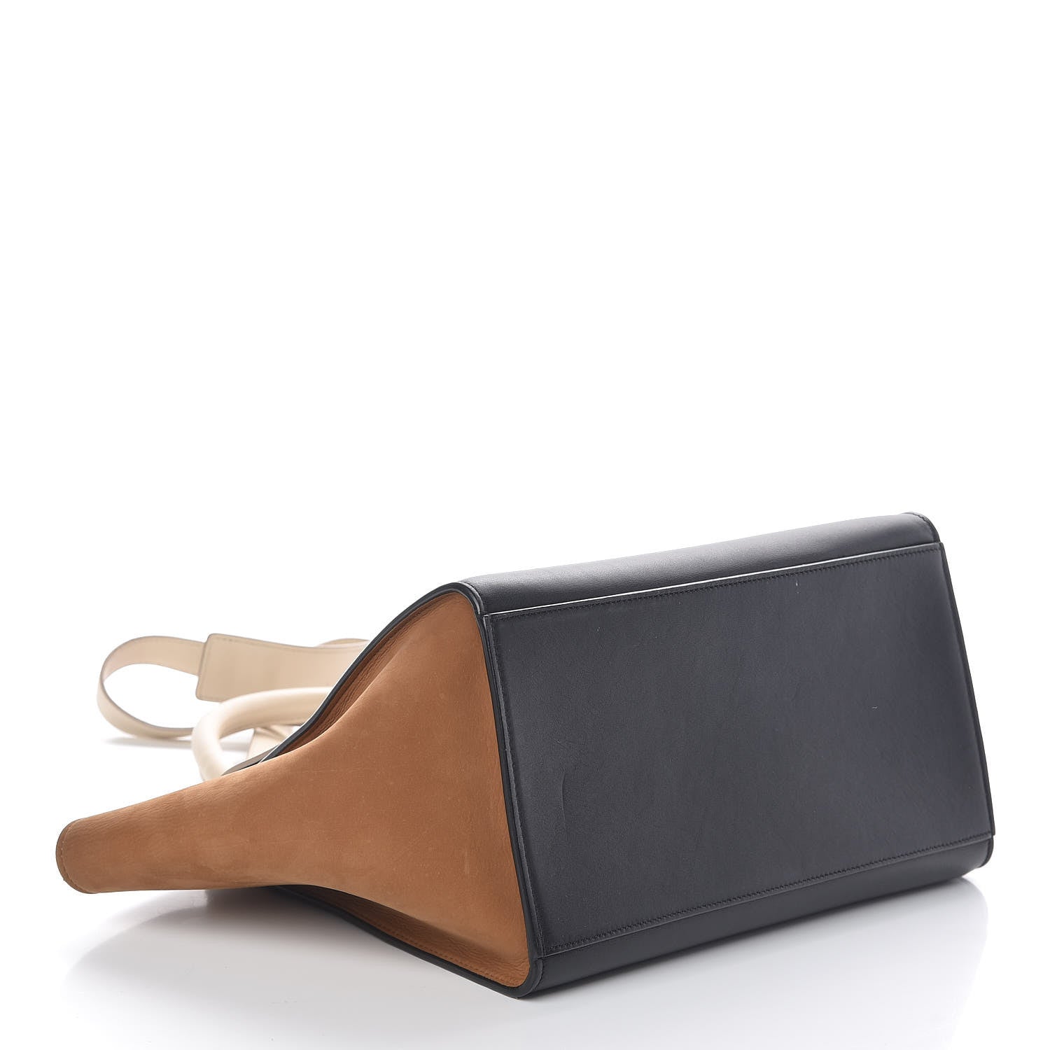 Celine Smooth Calfskin Suede Small Tri-Color Trapeze White 4 of 9