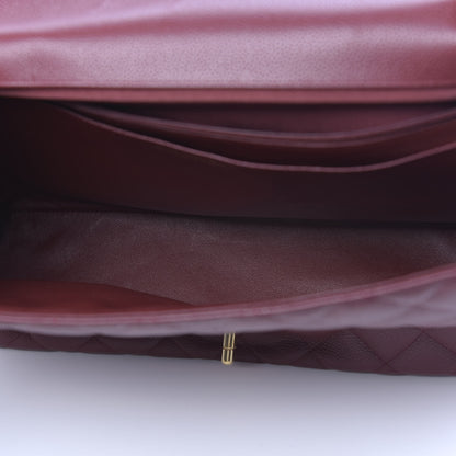 Chanel Caviar Quilted Maxi Single Flap Red 5 of 10