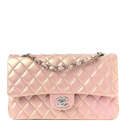 Chanel Iridescent Calfskin Quilted Medium Double Flap Pink 1 of 10