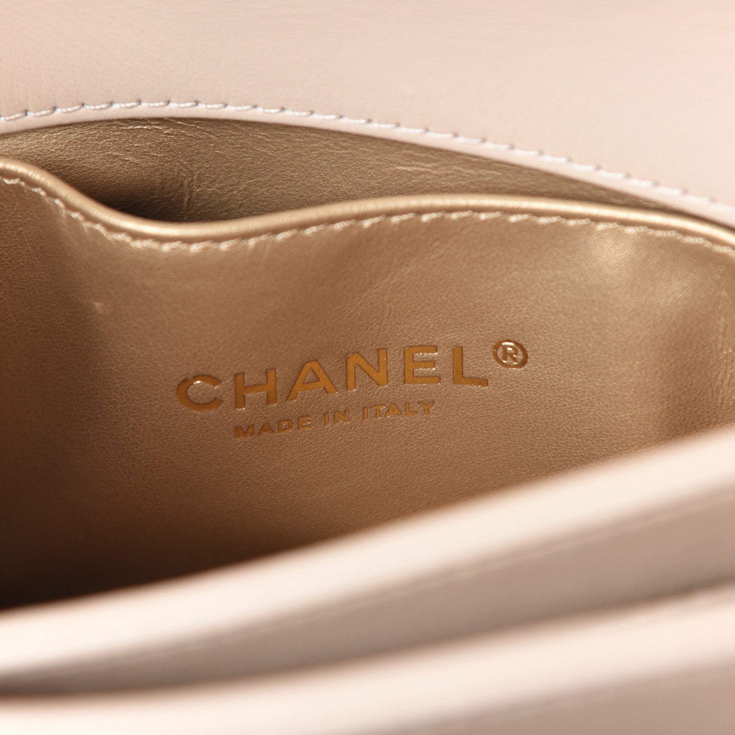 Chanel Lambskin Quilted Small Trendy Spirit Top Handle Bag Beige 6 of 10