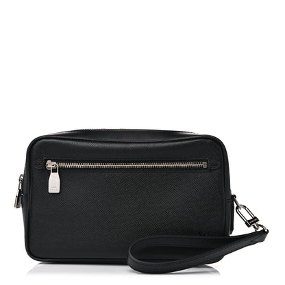 Louis Vuitton Taiga Kasai Clutch Black 1 of 8