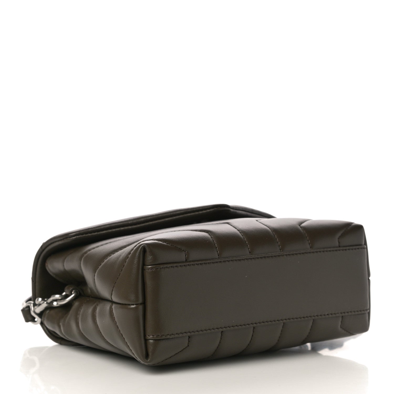 Saint Laurent Calfskin Y Quilted Monogram Toy Loulou Crossbody Bag Faggio 4 of 10