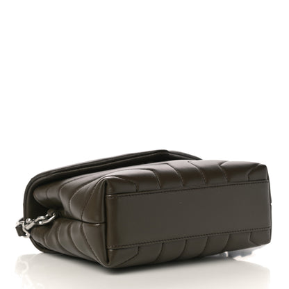 Saint Laurent Calfskin Y Quilted Monogram Toy Loulou Crossbody Bag Faggio 4 of 10