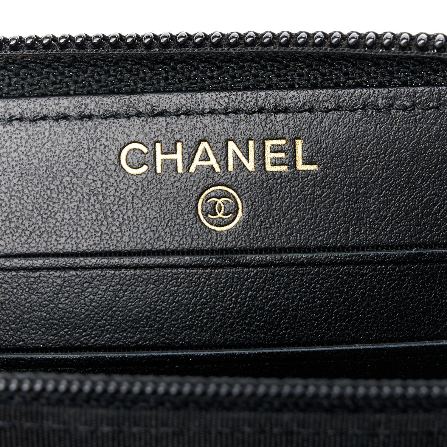 Chanel Caviar Quilted Small Boy Zip Around Wallet Black 6 of 10