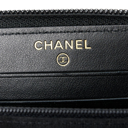 Chanel Caviar Quilted Small Boy Zip Around Wallet Black 6 of 10
