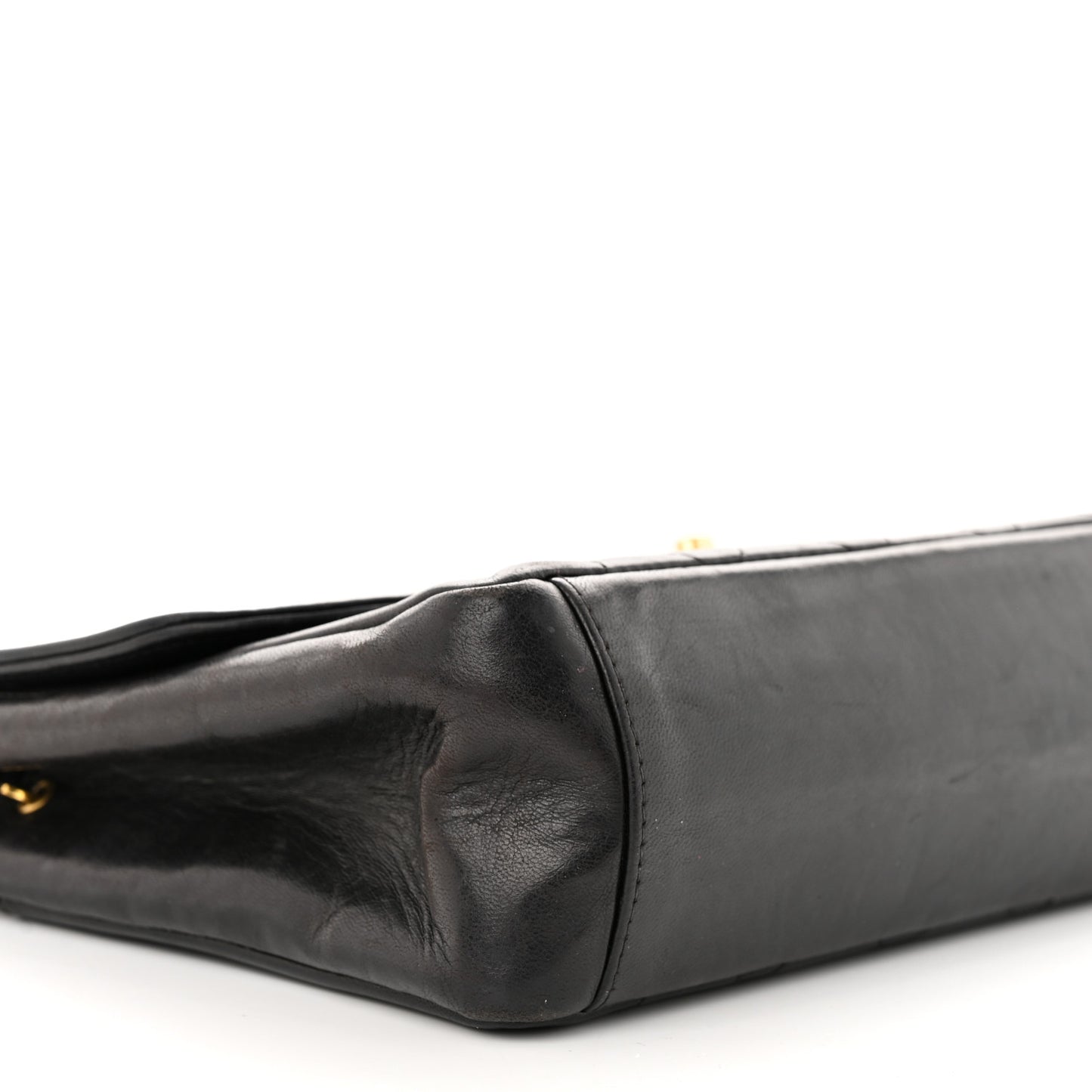 Lambskin Quilted Medium Single Flap Black