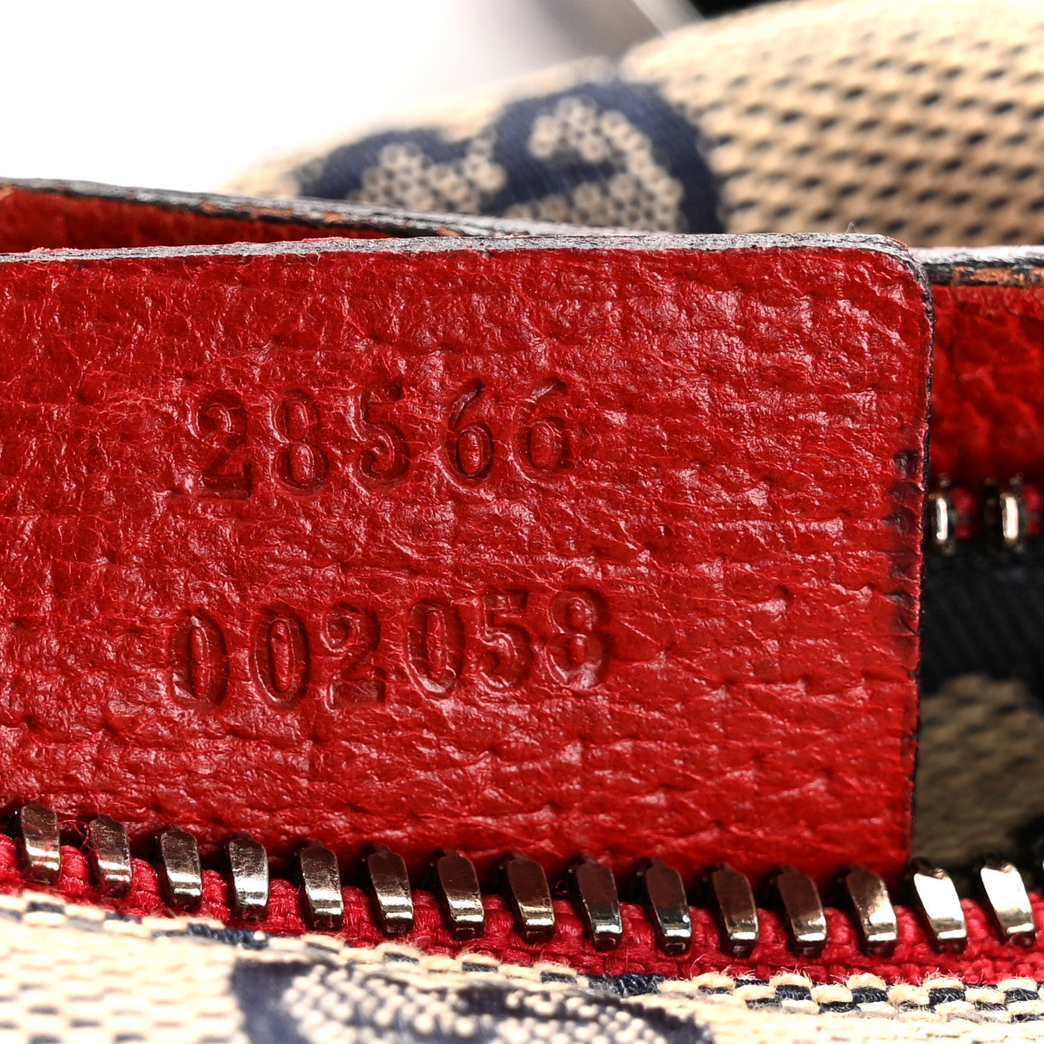 Gucci GG Monogram Web Double Pocket Belt Bag Navy Red 9 of 18