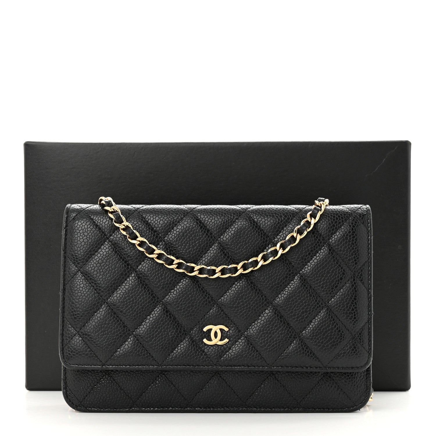 Chanel Caviar Quilted Wallet On Chain WOC Black 14 of 14