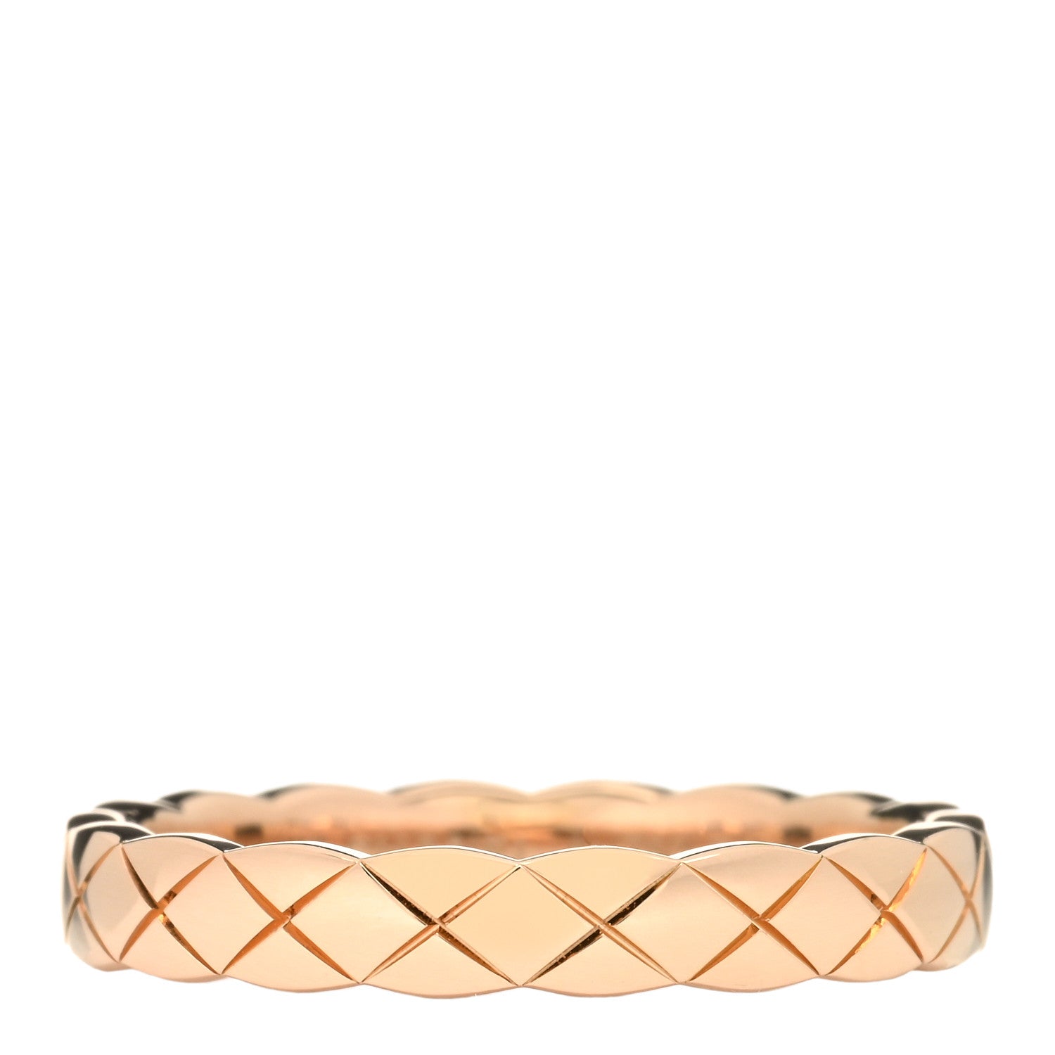 Chanel 18K Beige Gold Mini Coco Crush Ring 53 6.25 1 of 3