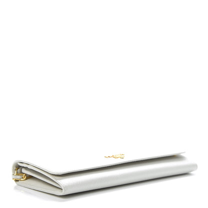 Prada Saffiano Metal Oro Chain Wallet Talco 4 of 12