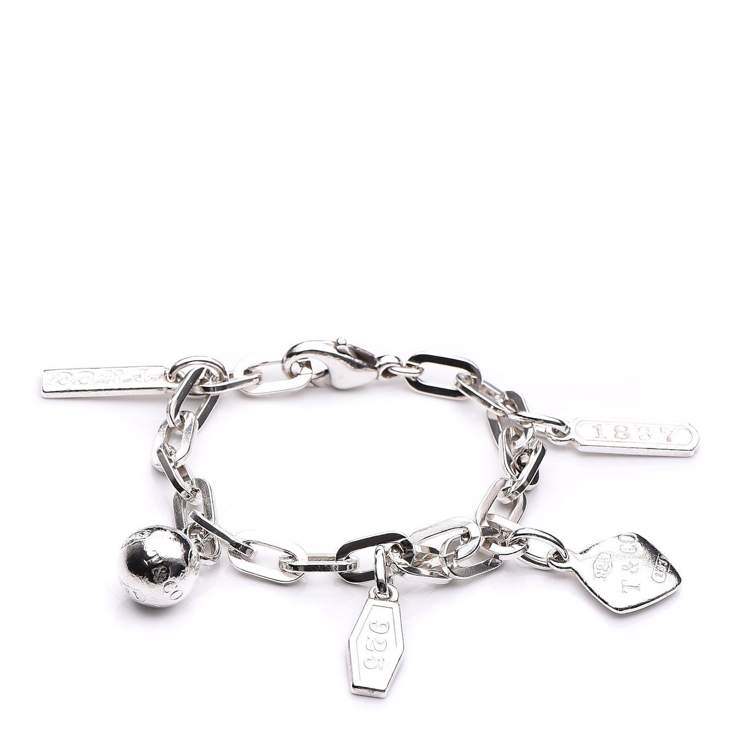 Sterling Silver 1837 Charm Bracelet