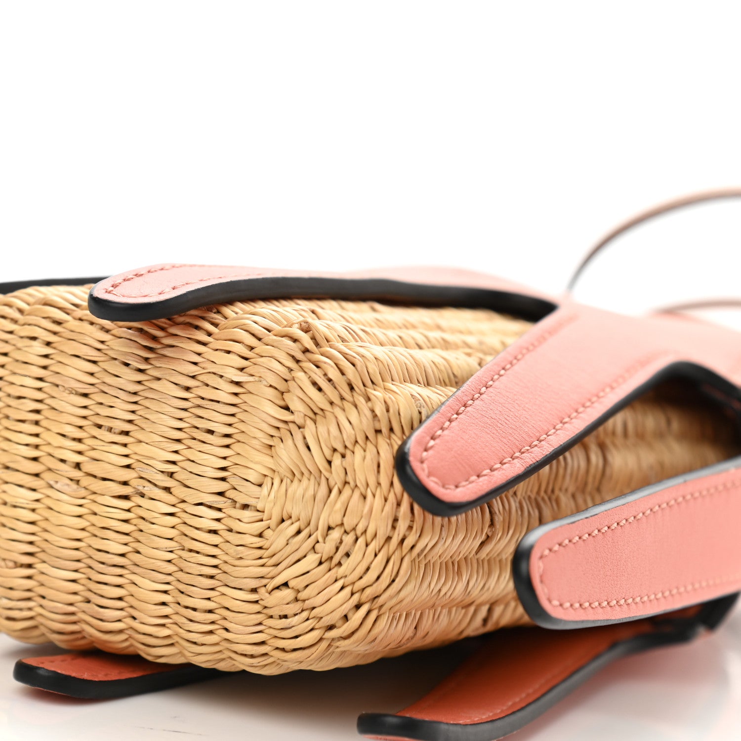 Loewe Calfskin Wicker Paula's Ibiza Octopus Mini Crossbody Natural Pink Tulip 9 of 9