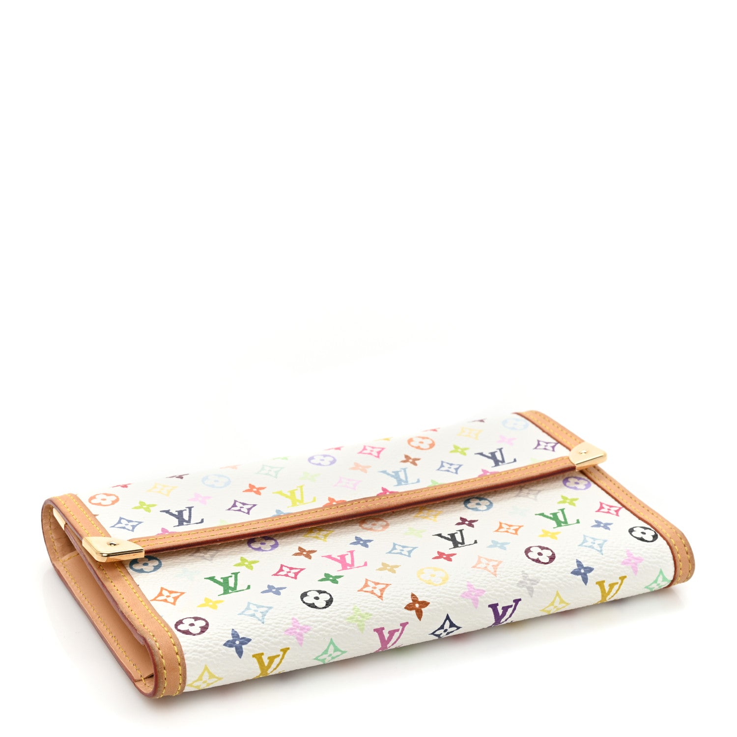 Louis Vuitton Monogram Multicolor Porte Tresor International Wallet White 4 of 19