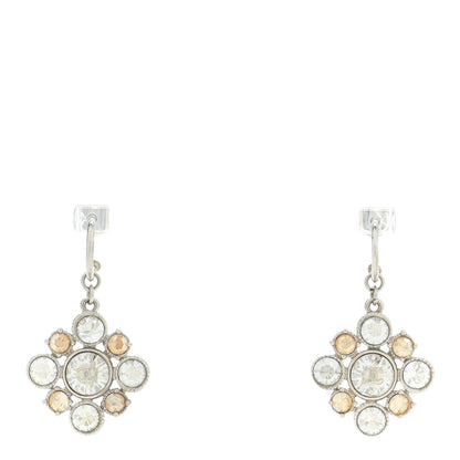 Chanel Crystal CC Dangle Earrings Silver 1 of 5