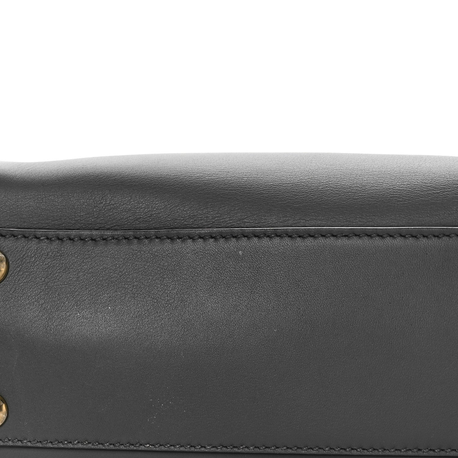 Fendi Vitello Seta Chenille FF Mini Peekaboo Iconic Satchel Anthracite Asfalto 11 of 11