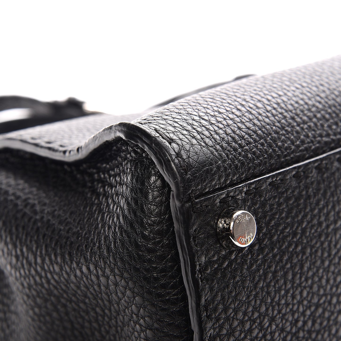 Cuoio Romano Selleria Bi-Color Medium Peekaboo Iconic Satchel Black Mou