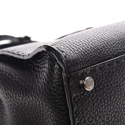 Fendi Cuoio Romano Selleria Bi-Color Medium Peekaboo Iconic Satchel Black Mou 9 of 12