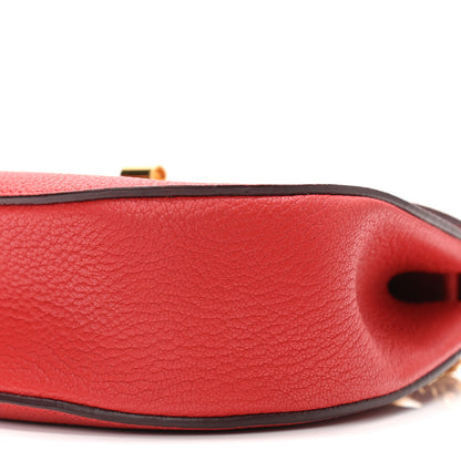 Chloe Grained Lambskin Mini Drew Shoulder Bag Plaid Red 9 of 9