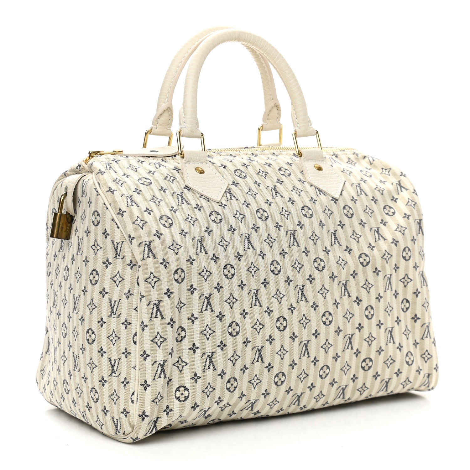 Louis Vuitton Mini Lin Croisette Speedy 30 Blue 3 of 10