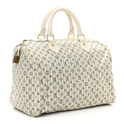 Louis Vuitton Mini Lin Croisette Speedy 30 Blue 3 of 10