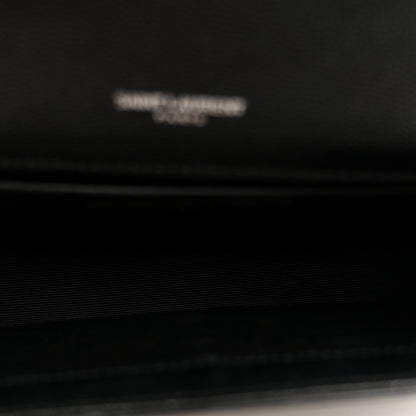 Saint Laurent Grain De Poudre Small Monogram Kate Satchel Black 5 of 9