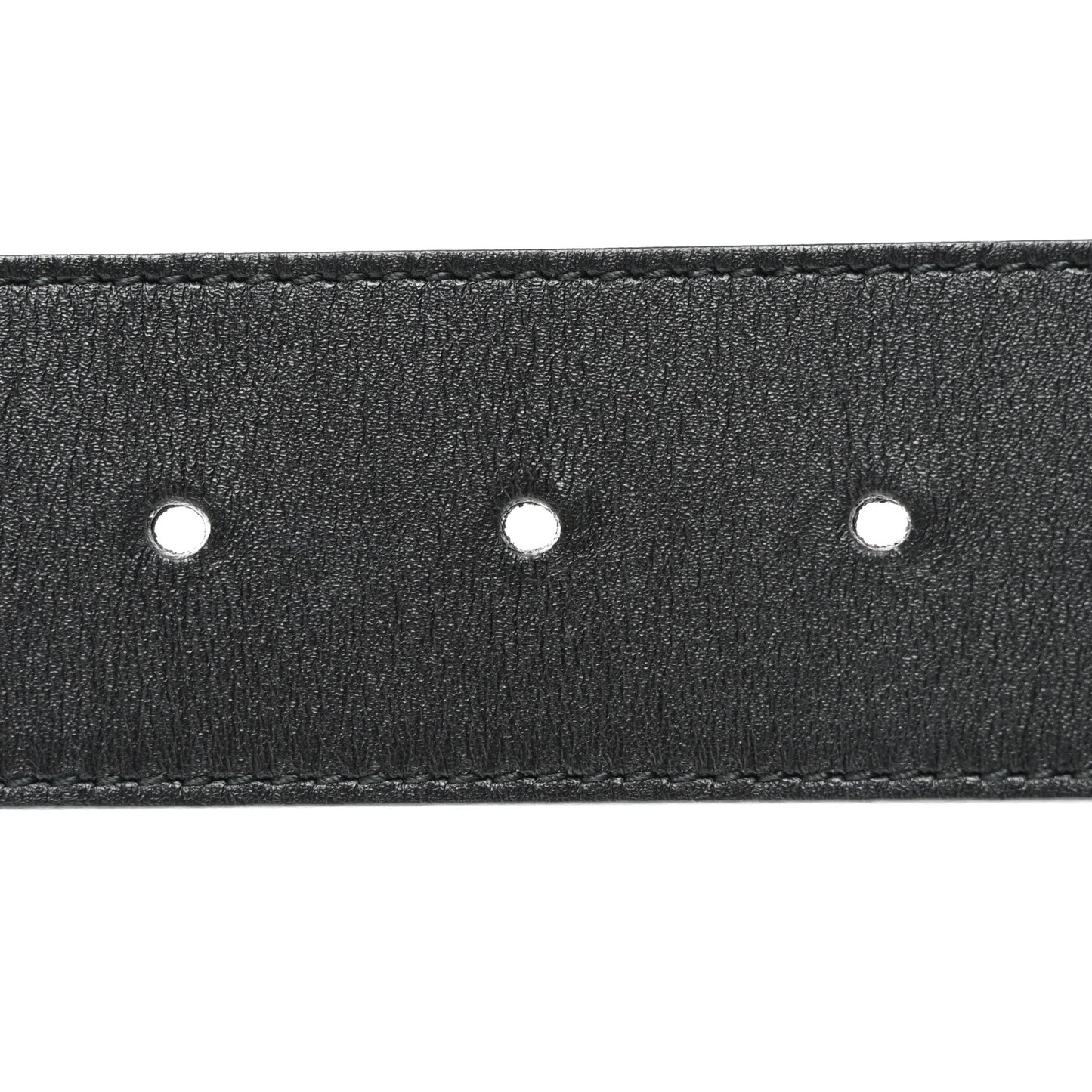 Moon Calfskin Pearl Double G 40mm Belt 85 34 Black Cream