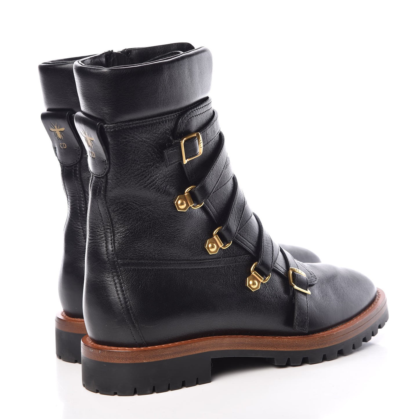 Shiny Calfskin Wildior Low Boot 39 Black