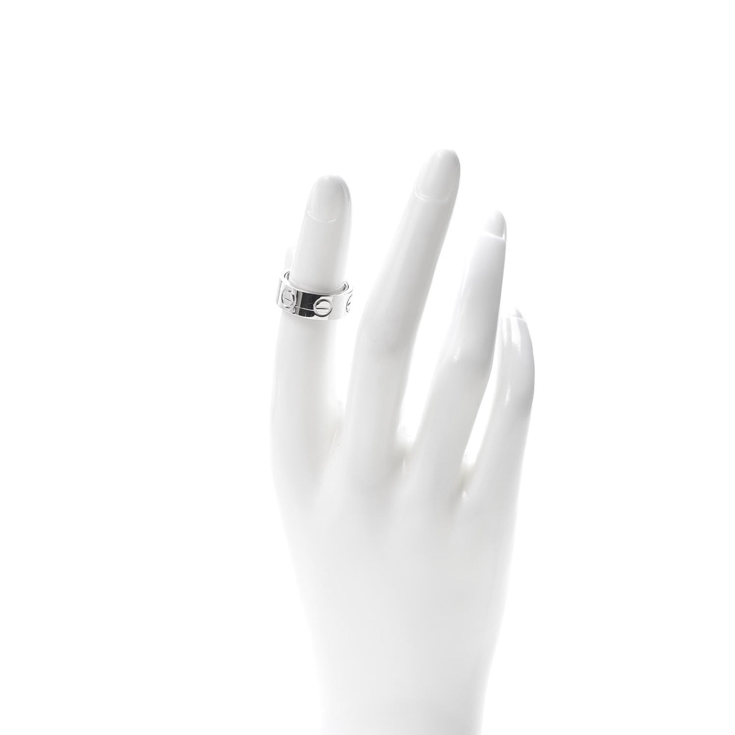 18K White Gold 7mm Astro LOVE Ring 47 4.25