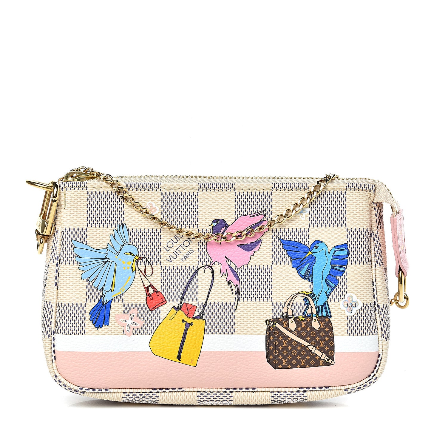 Damier Azur 2018 Christmas Animation Mini Pochette Accessories